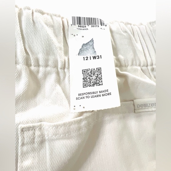 Denizen Levis Shorts Loose A-Line Womens White Denim, Size 12 / 31 - Picture 7 of 9